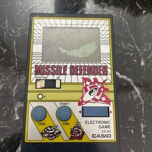 Casio Missile Defender CG-83 Electronic Handheld Game 1984 For Parts Only